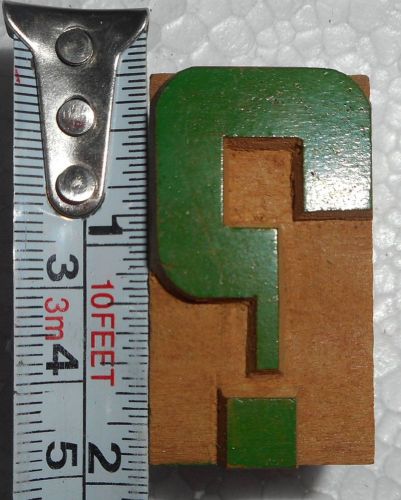 &#039;Question Mark&#039; Letterpress Wood Type Used Hand Crafted Made In India B1023