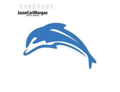 JCM® Iron On Applique Decal, Dolphin Sky Blue