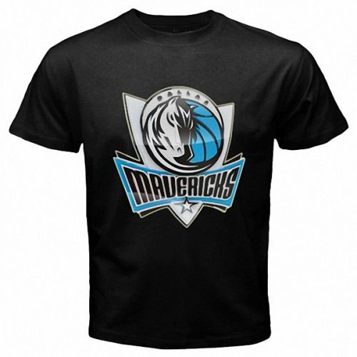 New Dallas Mavericks NBA Team Logo Mens Black T-Shirt Size S, M, L, XL - 3XL