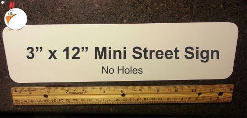 10 pc. 3&#034; x 12&#034; mini street sign - white aluminum  sublimation blanks - no holes for sale