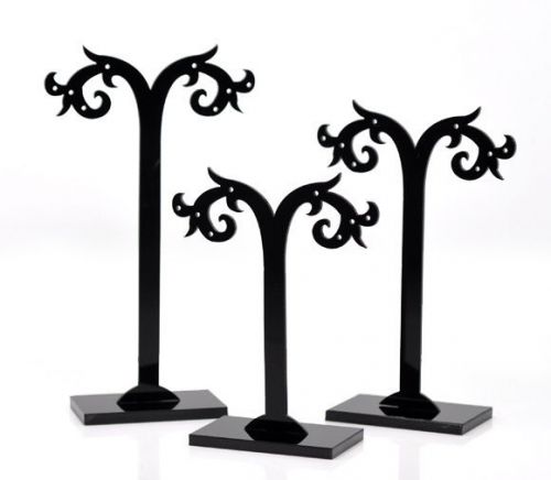 B680  black acrylic earring tree shaped display stand holder for sale