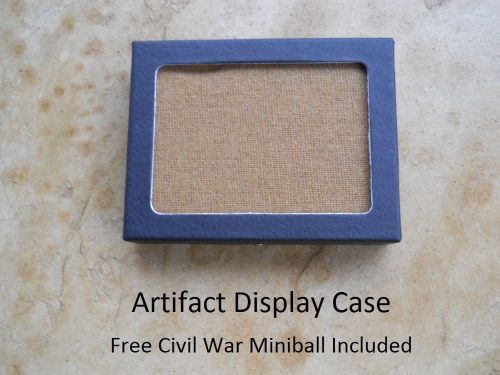 Display case for civil war artifacts jewelry coin with free civil war miniball for sale