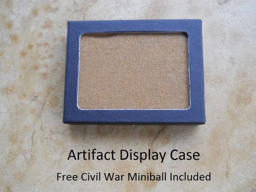 Display Case For Civil War Artifacts Jewelry Coin With Free Civil War Miniball