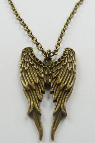 Lots of 10pcs bronze plated wing Costume Necklaces pendant 643mm