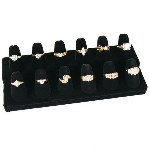 Finger Ring Showcase Counter Top Jewelry Display Retail Home Organizer New