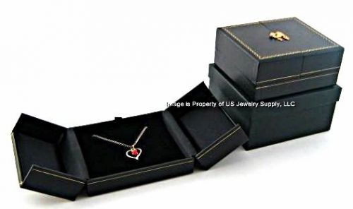 48 black double door chain necklace pendant w/chain jewelry display gift boxes for sale