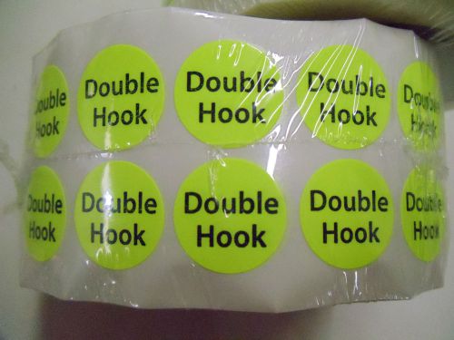 Labels/stickers;  chartreuse stickers;  double hook;  6000 total for harnesses for sale