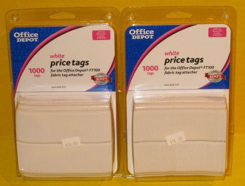 Office Depot 2,000 White Price Tags for FT100 - Same as Monarch 925047 NEW