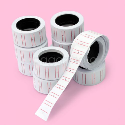 10 rolls price gun labels 20 x 12mm paper tag mark white sticker for mx-5500 new for sale