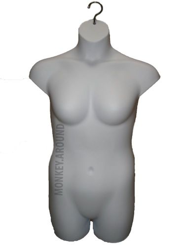 White female full plus size 1x 2x mannequin dress form torso display clothing for sale