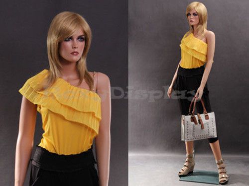 Female Fiberglass Mannequin Beautiful Face with elegant pose Style #MZ-LISA2