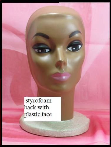 1 Used Mannequin Plastic and Styrofoam head + 2 gray display ring boxes