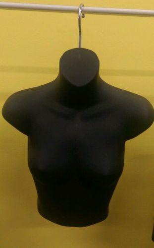 Retail woman&#039;s shirt blouse black plastic hanging display