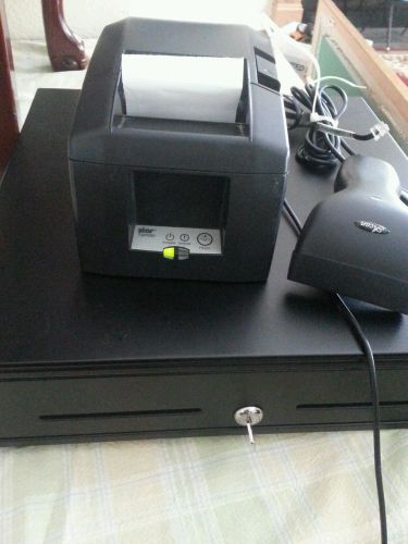 Star TSE650 printer receipt incluide cash drawer and scanner with all cable incl