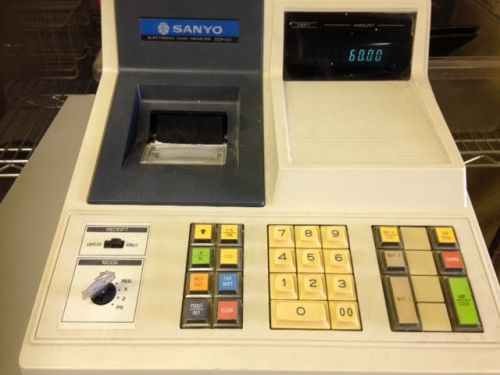 SANYO ECR-160 ELECTRONIC CASH REGISTER WORKING CONDITION, WITH KEY PRE-OWNED