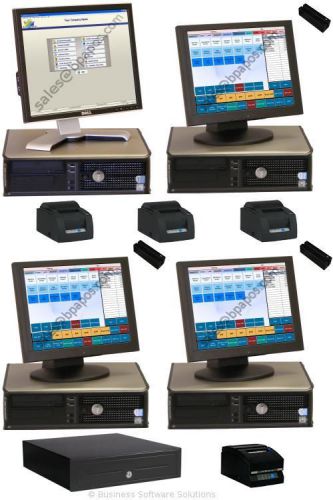 3 stn restaurant pos point of sale system/software includes back office computer for sale