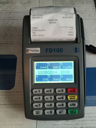 First Data FD100 IP Credit Card Machine With FD10 Pin Pad