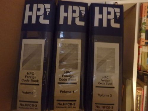 set of 3 volumes HPC foreign auto code books- . HGCB-3