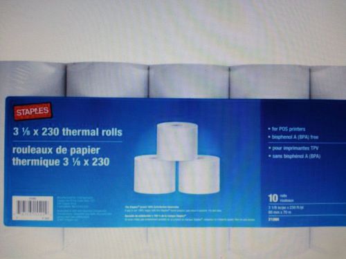 3-1/8” x 230’ Thermal POS Cash register Rolls (7 in pack)