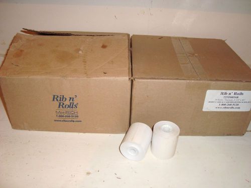 NEW Lot of 100 CASH REGISTER ROLLS Rib n&#034; Rolls 2 1/4&#034; x 85&#039; EACH ROLL