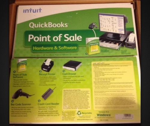 Intuit POS Quickbooks 9.0 Point of Sale Scanner, Software &amp; User Guide - Used