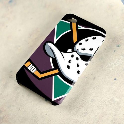 Anaheim Mighty Duck Hockey NHL Black A29 3D iPhone 4/5/6 Samsung Galaxy S3/S4/S5