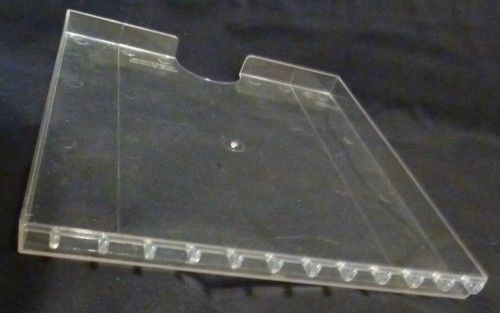 Lot of 10 - 12&#034;x12&#034; Peg-able Clear Paper Trays - by Display Dynamics - PG-001