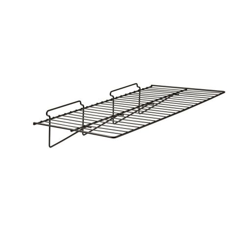 12&#034; x 24&#034; straight shelf for slatwall 6 pcs - black fits all slat wall panels for sale