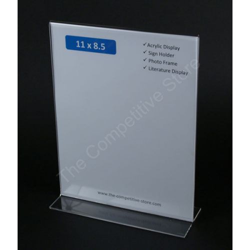 Sign Holder 11&#034; H X 8-1/2&#034;W Acrylic Bottom Box Of 6 - Perfect Countertop Display
