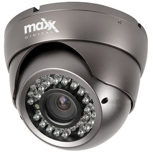 Maxx Digital 700TVL 960H Sony Effio-E Zoom Lens Eyeball Dome CCTV Camera Grey