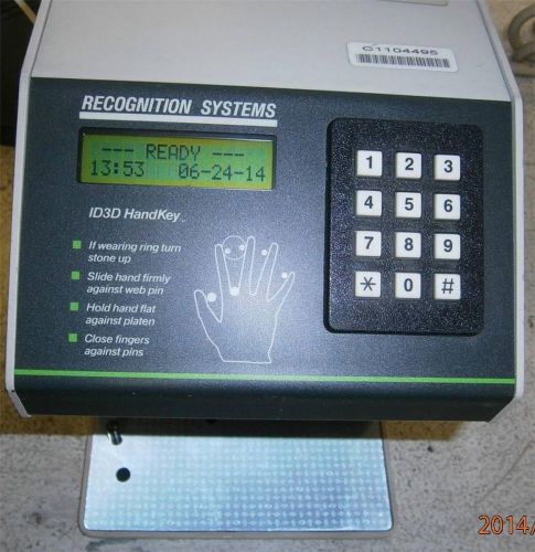 Recognition systems inc. handkey bundle  --  model: id3d-r for sale
