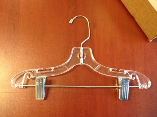 12&#034; Inch Clear Plastic Retail Suit Hangers, (20)