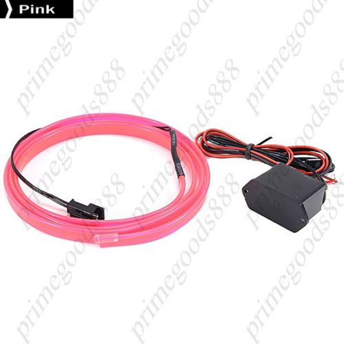 12v 2m interior flexible neon cigarette lighter light glow wire lamp car pink for sale