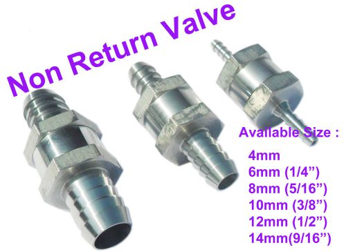 4,6,8,10,12, 14mm fuel Non return check valve one way petrol diesel aluminium