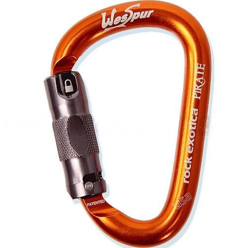Tree Climbers Carabiners,Positive Locking,USA Made,5845 Lb,1&#034;Gate,Weighs 3.09Oz