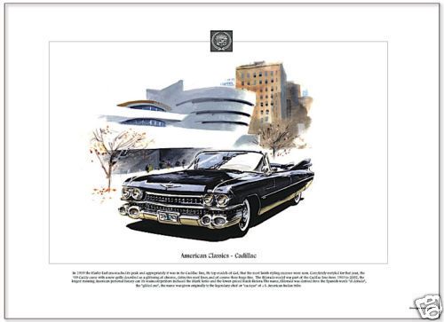 CADILLAC - 1959 - US American - Car Art Print / Picture