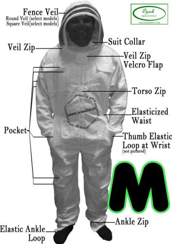 [M] Ozark Full Bee Suit Pest Control Animal Handling Beekeeping Beekeeper Suit