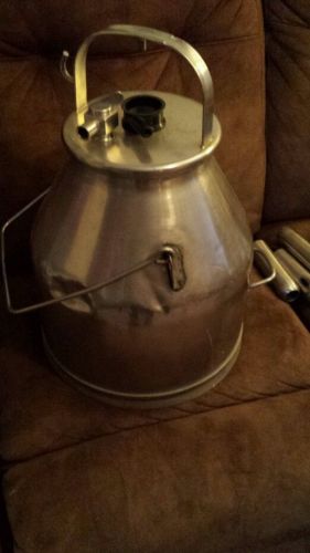 Vintage delaval stainless steel milking bucket/pail with attachments for sale