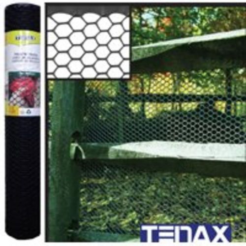 Fence Poultry 3Ft 25Ft Hex 3In TENAX CORP Poultry Netting 206866 Black Plastic