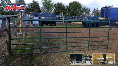 12ft  green painted  farm / field gate  7 bar for sale