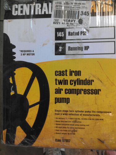 3 HP 145 PSI Cast Iron Twin Cylinder Air Compressor Pump