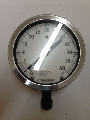 ASHCROFT  PRESSURE GAUGE ... 8455 ... 0 - 60 PSI ...