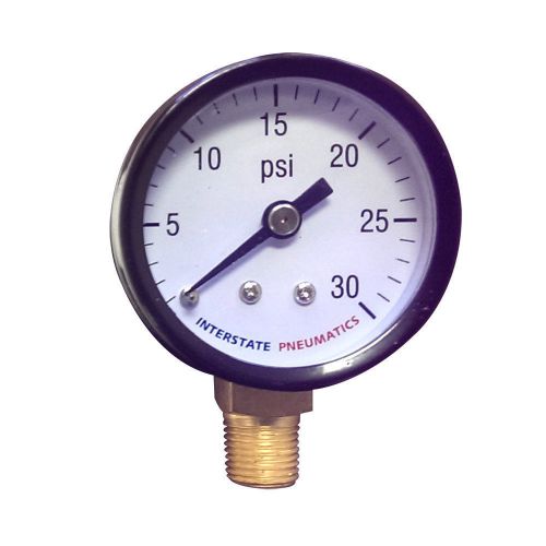 Pressure Gauge-Bottom Mount 1.5 Inch Diameter, 0-30 psi,1/8 Inch NPT - G2001-030