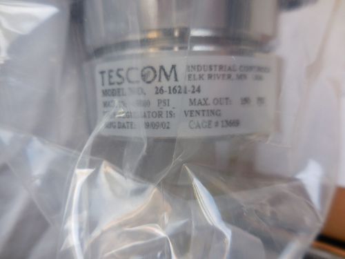 TESCOM  Pressure Reducing Regulator. Max In 6000 PSI Max Out 150 PSI #26-1621-24