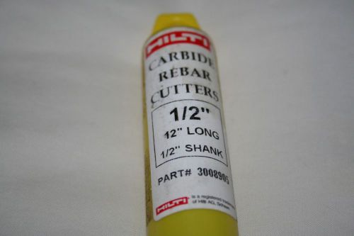 Hilti carbide rebar cutter part 3008905 1/2&#034; diameter x 12&#034; length x 1/2&#034; shank for sale