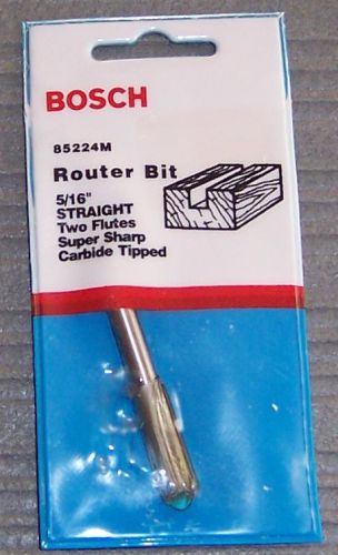 Bosch 85224M Straight Bit 5/16&#034;, 1/4&#034; Shank., 2 Flute, Carbide Tipped.