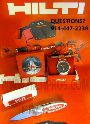 HILTI DIAL STAINLESS STEEL WATCH, BRAND NEW, FREE HILTI KNIFE, FAST SHIPPING