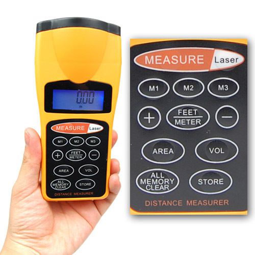 Lcd laser meter pointer ultrasonic module distance measuring transducer sensor for sale