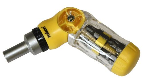 Ratchet screwdriver &amp; bit set rolson tools 12 in 1 angle ratchet screwdriver for sale