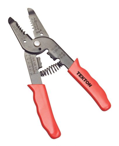 Wire stripper/crimper with  self-opening, spring-loaded hinge tekton 3796 for sale
